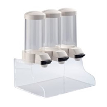 White Triple Drawer Dispenser