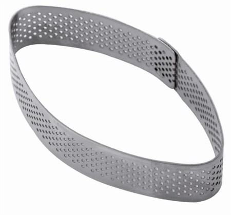 Pointy Oval Micro Perforated Stainless Steel Band